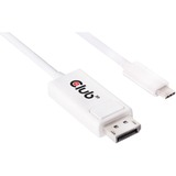 Club 3D USB-C 3.1 > DisplayPort 1.2 UHD, Adaptateur Blanc, 1,2 mètre