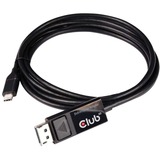 Club 3D USB-C > DisplayPort 1.4 , Adaptateur Noir, 1,8 mètre