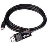Club 3D USB-C > DisplayPort 1.4 , Câble Noir, 1,8 mètre