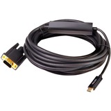 Club 3D USB-C - VGA Actif, Adaptateur Noir, 5 mètres, CAC-1512