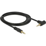 DeLOCK 3,5 mm droite > coudée, Câble Noir, 2 mètres