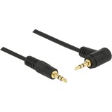 DeLOCK 3,5 mm droite > coudée, Câble Noir, 2 mètres