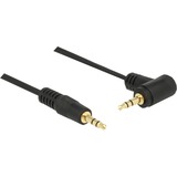 DeLOCK 3,5 mm mâle > 3,5 mm mâle, Câble Noir, 1 mètre