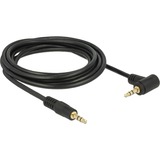 DeLOCK 3,5 mm mâle > 3,5 mm mâle, Câble Noir, 3 mètres