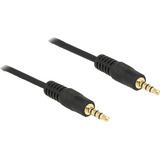 DeLOCK 3,5 mm mâle > 3,5 mm mâle, Câble Noir, 2 mètres
