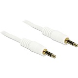 DeLOCK 3,5 mm mâle > 3,5 mm mâle, Câble Blanc, 0,5 mètre