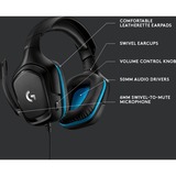 Logitech G432 7.1 Surround Sound Wired casque gaming over-ear Noir/Bleu, PC, PlayStation 4, PlayStation 5, Xbox One, Xbox Series X|S, Nintendo Switch