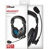 Trust Quasar casque over-ear Noir/Bleu, 21661, PC