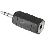 goobay Adaptateur 2,5mm Jack > 3,5mm Jack Noir/Argent, 2.5 mm, 3,5 mm, Noir