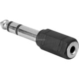 goobay Adaptateur 6,35mm Jack > 3,5mm Jack Noir/Argent, Wentronic A 170, Noir