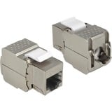 DeLOCK 86154 Module Keystone, Module de Keystone Argent, RJ45, LSA, 37,8 mm, 16 mm, 21,9 mm