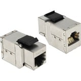 DeLOCK 86166 Module Keystone, Module de Keystone Argent, RJ45, RJ45, 35,2 mm, 17,1 mm, 21,2 mm