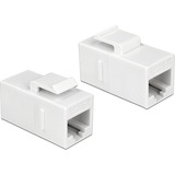 DeLOCK 86379 Module Keystone, Module de Keystone Blanc, Courbe, Blanc, RJ-45, RJ-45, Femelle, Femelle