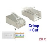 DeLOCK 86454 connecteur de fils RJ-45 Transparent, Prise de courant Transparent, RJ-45, Transparent, Polycarbonate, Cat6, U/FTP (STP), Or