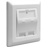 DeLOCK Keystone Wall Outlet 2 Port, Boîte Blanc