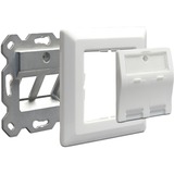 DeLOCK Keystone Wall Outlet 2 Port, Boîte Blanc