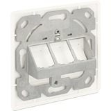 DeLOCK Keystone Wall Outlet 3 Port, Boîte Blanc