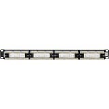 Digitus Panneau de raccordement 19" Cat.5e, Panneau de brassage Noir, Vente au détail