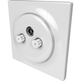 Fibaro Walli N TV-SAT Outlet, Connexions Blanc