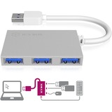 ICY BOX IB-Hub1402, Hub USB Argent, 4 ports USB 3.0