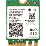 Intel® ® Wi-Fi 6 AX200 (Gig+), Adaptateur WLAN Interne, Sans fil, PCI Express, WLAN, Wi-Fi 6 (802.11ax), 2400 Mbit/s