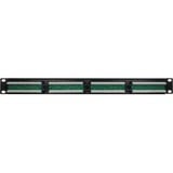 Inter-Tech 19" CAT5e UTP Patch panel, Panneau de brassage Noir