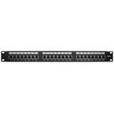 Inter-Tech 19" CAT6 STP Patch panel, Panneau de brassage Noir