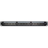 Inter-Tech Panneau de brassage CAT5e STP 19" 24 ports Noir