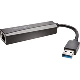 Kensington Adaptateur Ethernet USB-A UA0000E — Noir, Carte réseau Noir, Avec fil, USB, Ethernet, 5000 Mbit/s, Noir