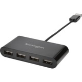 Kensington USB 2.0 4 ports, Hub USB Noir, USB 2.0, USB 2.0, 480 Mbit/s, Noir, Chine, macOS 10.6 or above; Windows XP or above