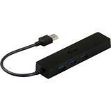 i-tec 3 ports USB 3.0 Slim + Gigabit LAN, Hub USB Noir, VIA VL813, ASIX AS88179, 123 mm, 29 mm, 19 mm, 50 g