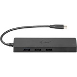 i-tec 3 ports USB-C Slim + Gigabit Lan, Hub USB Noir, LAN, ASIX AS88179, 125 mm, 29 mm, 15 mm