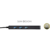 i-tec 3 ports USB-C Slim + Gigabit Lan, Hub USB Noir, LAN, ASIX AS88179, 125 mm, 29 mm, 15 mm