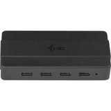 i-tec Concentrateur de charge USB 3.0 4 ports, Hub USB Noir, Adaptateur électrique inclus