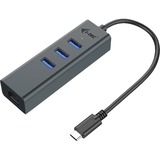 i-tec USB-C Metal HUB 3 Port Giga, Hub USB Anthracite