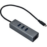 i-tec USB-C Metal HUB 3 Port Giga, Hub USB Anthracite