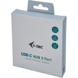 i-tec USB-C Metal HUB 3 Port Giga, Hub USB Anthracite
