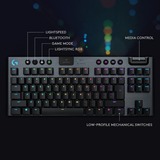 Logitech G915 TKL LIGHTSPEED Wireless, clavier gaming Noir, GL Tactile, TKL, LED RGB