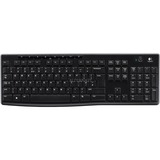Logitech K270, clavier Noir, Layout UE (QWERTY), Rubberdome