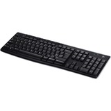 Logitech K270, clavier Noir, Layout UE (QWERTY), Rubberdome