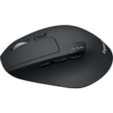 Logitech M720 Triathlon Mouse, Souris Noir, Droitier, Optique, RF sans fil + Bluetooth, 1000 DPI, Noir, Blanc