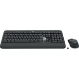 Logitech MK540 Advanced set de bureau sans fil Gris foncé, Layout BE (AZERTY), 100%, 1000 dpi