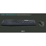 Logitech MK850 Performance Wireless set de bureau Noir, Layout BE (AZERTY), Bluetooth