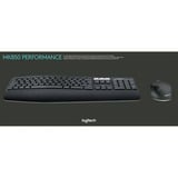 Logitech MK850 Performance, set de bureau Noir, Layout BE, Bluetooth
