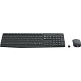 Logitech Wireless MK235 set de bureau Noir, Layout US-International (QWERTY)