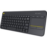 Logitech Wireless Touch K400 Plus, clavier Gris foncé, Layout BE