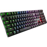 Sharkoon PureWriter RGB, clavier gaming Noir, Layout BE, Kailh Choc Profil Bas Bleu, LED RGB