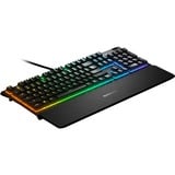 SteelSeries Apex 3, clavier gaming Noir, Layout FR, SteelSeries Whisper-Quiet, LED RGB