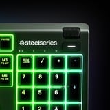 SteelSeries Apex 3, clavier gaming Noir, Layout FR, SteelSeries Whisper-Quiet, LED RGB