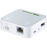 TP-Link  TL-WR902AC, routeur de voyage sans fil AC750 Blanc/gris, Wi-Fi 5 (802.11ac), Bi-bande (2,4 GHz / 5 GHz), Ethernet/LAN, 4G, Blanc, Routeur portable